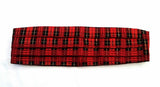 Vintage Red Scottish Plaid Cumberbund