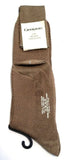 New- Crookhorn-Taupe Mercerized Cotton OTC Dress Socks