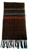 Italian-Made Brown Cashmink Dress Scarf