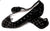 Women's Mania of Italy- Black Leather Sequin Ballerina Shoes- size (38) 7.5