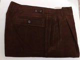 Henry Cotton's-Brown Brushed Cotton Twill Casual Fashion Trousers- size 36x31