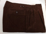 Henry Cotton's-Brown Brushed Cotton Twill Casual Fashion Trousers- size 36x31
