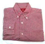 New- Lucky Brand- Red/White Check 100% Cotton Fashion Shirt- size S