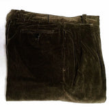 Ermenegildo Zegna-Olive Brushed Cotton Casual Trousers- size (50) 34x30