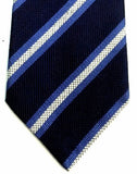 Richel Blue Stripe 100% Woven Silk Fashion Tie