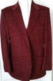WM Farah- Cranberry Red Ultra Suede Sport Coat- size 44R