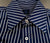 New- Enzone of Italy-Blue/White Stripe,100% Cotton Twill,FC Fashion Shirt- size (16.5x34/35)