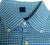 Jeff Rose- Aqua Blue Check, 100% Cotton, BD Fashion Shirt- size L