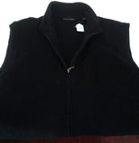 New- Scott Barber- Black Pima Cotton Zip Front Sleeveless Fleece- size L