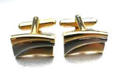 Vintage Silver & Gold Rainbow Cuff Links