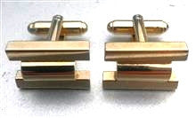 Vintage Gold Bar Cuff Links