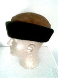 Vintage Style Suede/ Fur Dress Hat- Size S/M