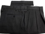Samuelsohn Gray 110's Wool Pleated Dress Trousers- size 36x31