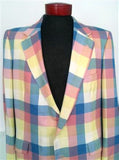 Harry Lebow Pastel Plaid Sport Coat- Size 44L