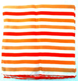 Orange Stripe Silk Pocket Square