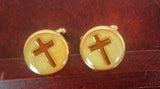 Vintage Gold Cross Cuff Links