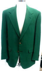 Vintage Palm Beach Green Triple Twist Wool Blazer- Size 42R