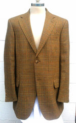 New- T. Harris of London Brown Plaid Sport Coat- Size 42L
