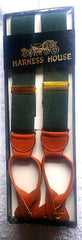 New- Vintage- Harness House Green Suspenders