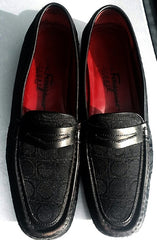 Women's Salvatori Ferragamo Sport- Black Loafer Shoes- size: 8-2A Narrow