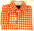 New- Thomas Dean- Orange/White  Check Fashion Shirt- Size M