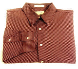New- John Nordstrom Red Check Fashion Shirt- size 16.5x32