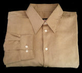 Kenneth Cole-Tan Ultra Suede Fashion Shirt- Size L