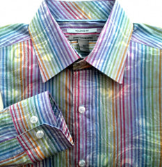 Johnston & Murphy- Tailored Fit- Multi-Color Retro Fashion Shirt-Size M
