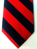 Private Stock 9 Fold- Blue/Red Stripe Silk Tie