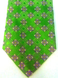 Santorelli Green Polka Dot Silk Tie