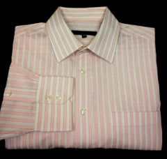 New- G2000 Pink & White Stripe Dress Shirt- size 16x34