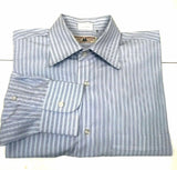 Luciano Barbera- Blue Pinstripe Dress Shirt- Size (41 Euro) 16