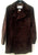 Women's Vintage Modern Essentials- Brown 100% Leather DB Outercoat- size S