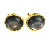 Vintage Gray & Gold Cuff Links
