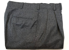 Oxxford Clothes- Gray Flannel Dress Trousers- Size 34