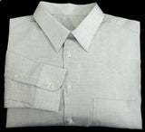 New- Ermenegildo Zegna- White/Blue Pin-Dot Dress Shirt- size (43) 17