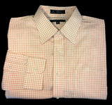 New- John Nordstrom Orange Check Dress/ Fashion Shirt- size 16.5x36