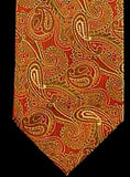 Peacock Paisley Red Paisley Silk Tie