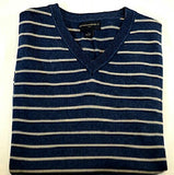 New- Banana Republic Blue Stripe Cotton Knit Sweater Vest- size M