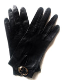 New- Navy Blue Italian Leather Women's Driving Bloves- size S