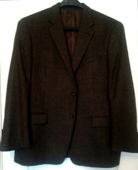 New- Tallia- Black & Brown Loro Piana Wool Sport Coat- size 44R
