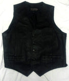 Wilsons Leather- 100% Black Leather Casual Fashion Vest- size XL