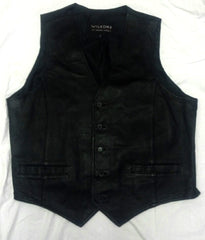 Wilsons Leather- 100% Black Leather Casual Fashion Vest- size XL