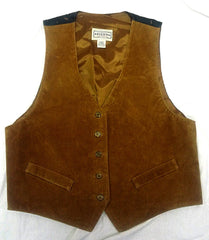 Vintage Women's Arizona Jean Co- Brown 100% Suede Leather Fashion Vest- size L