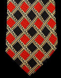 Vintage Ermenegildo Zegna Red Geometric Silk Tie