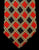 Vintage Ermenegildo Zegna Red Geometric Silk Tie