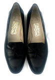 Women's Salvatori Ferragamo- Black Tasseled Dress Loafer Shoes- size 11B