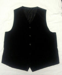 Phat Farm- Black Brushed Micro Cord Fashion Vest- size XL (46-48)