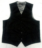 Pallini Black Paisley Satin Formal Dress Vest- size 40R