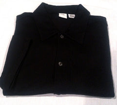 New- Armani Exchange- Black Short Sleeve Knit Fashion Shirt- size L (Fitted)